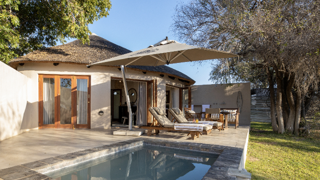 Machaton Private Camp Timbavati Rondavel.jpg and pool